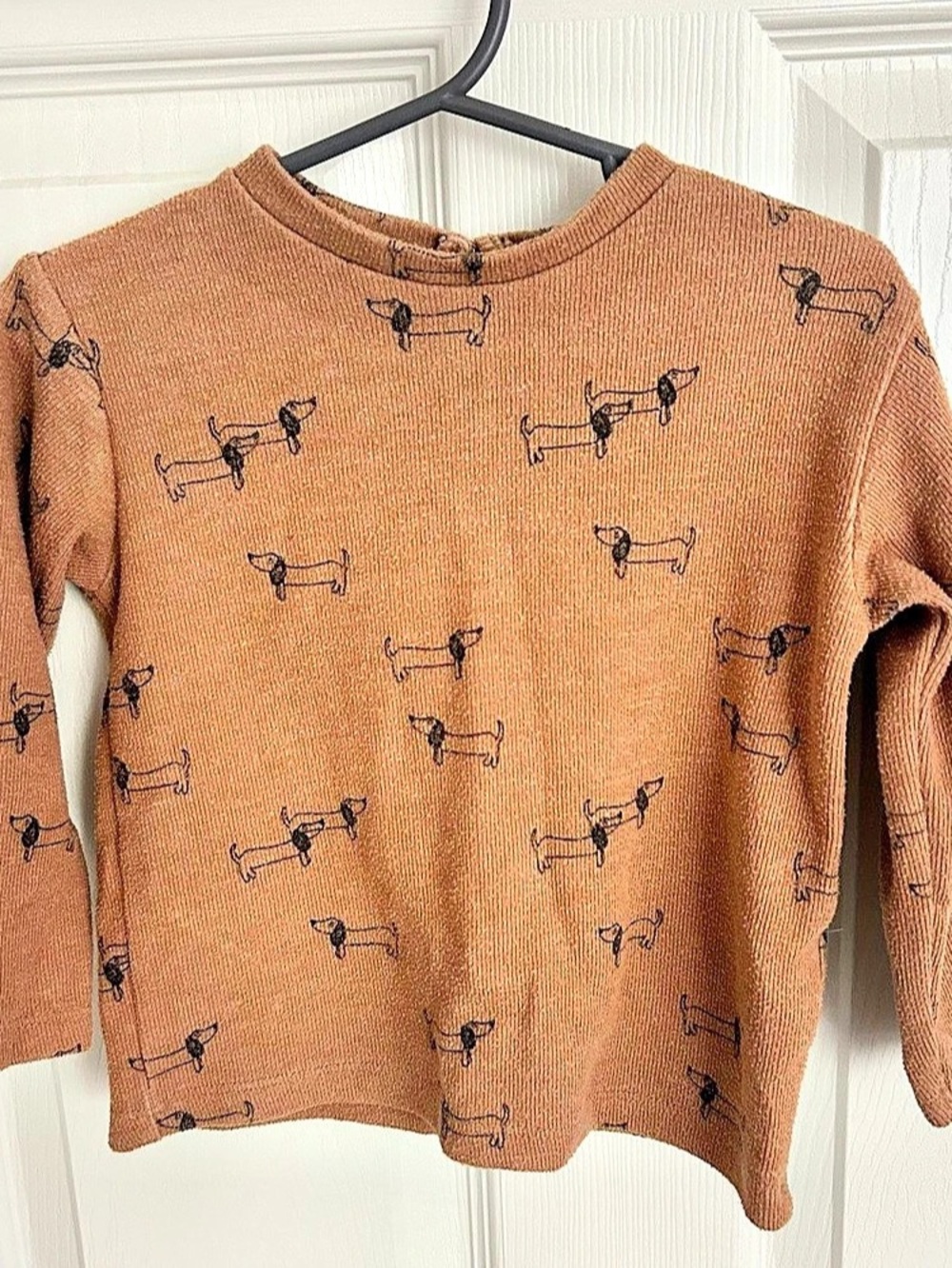 Zara Baby Kids Brown Dog Print Sweater Like New 18-24 months